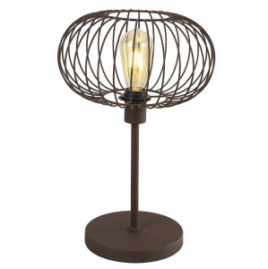 Lampi de birou si veioze, Veioza Wire KL108018, cu intrerupator, 1xE27, ruginie, IP20, Klausen - savelectro.ro