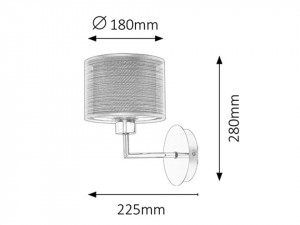 Aplica Anastasia 2628, 1xE27, crom+maro, IP20, Rabalux [5]- savelectro.ro