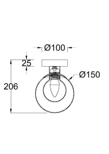 Aplica Basic Form MOD521WL-01G1, 1xG9, aurie+transparenta, IP20, Maytoni [4]- savelectro.ro