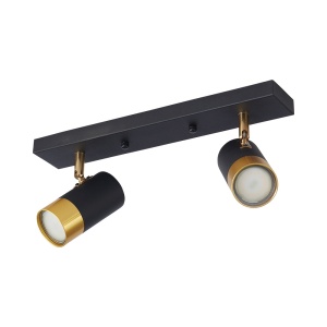 Aplica BR-BV04-00022, 2xGU10, neagra+aurie, IP20, Braytron [3]- savelectro.ro