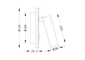Aplica LED Ios C176-WL-01-6W-MG, 9W, 540lm, lumina calda, IP20, Maytoni [4]- savelectro.ro