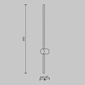 Aplica LED Light Stick MOD237WL-L11B3K, 10W, 750lm, lumina calda, IP20, neagra+alba, Maytoni [5]- savelectro.ro