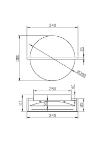 Aplica LED Mira MOD279WL-L14G3K, 14W, 300lm, lumina calda, IP20, auriu, Maytoni [4]- savelectro.ro