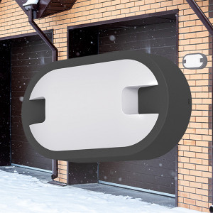 Aplica LED pentru exterior Elp, 15W, 1450lm, lumina calda (3000K), gri, Braytron [2]- savelectro.ro
