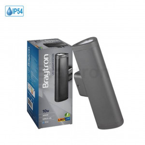 Aplica LED pentru exterior Sirius, 10W, 900lm, lumina calda (3000K), gri, Braytron [3]- savelectro.ro