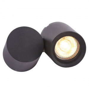 Corpuri de iluminat, Aplica pentru exterior Riad, 1 bec, dulie GU10, neagra, sticla, Klausen - savelectro.ro