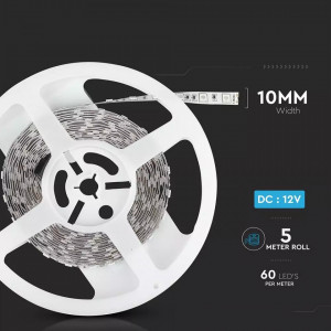 Banda led SMD 5050 V-TAC, albastra, 10.8W/m, 900lm/m, 60 leduri/m, 12V, IP20 [2]- savelectro.ro