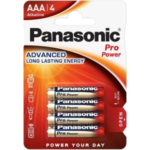 Baterii si Acumulatori, Baterii alcaline Panasonic Pro Power Gold AAA, 1.5V, set 4 bucati - savelectro.ro