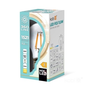 Bec LED 11.5W(100W) Kobi, Vintage, dulie E27, lumina calda(3000 K), 1521 lm, clasa energetica E [2]- savelectro.ro