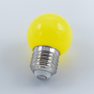 Bec led 1W (10W) galben, E27, 70lm, lumina galbena, opal, Braytron