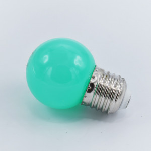 Bec led 1W (10W) verde, E27, 70lm, lumina verde, opal, Braytron