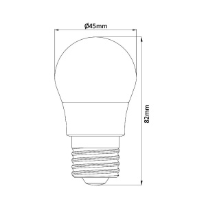 Bec LED 5W(35W) Braytron, G45, E27, 450 lm, lumina neutra (4000 K), clasa energetica F [4]- savelectro.ro