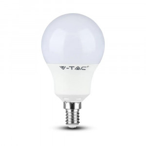 Bec LED 9W(60W) V-TAC, E14, cip Samsung, 806 lm, lumina calda (3000 K), clasa energetica F [7]- savelectro.ro
