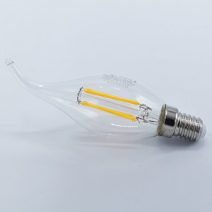 Bec led flacara Vintage filament 4W (27W), E14, C35T, 400lm, dimabil, lumina calda (2700K), clar, Optonica 