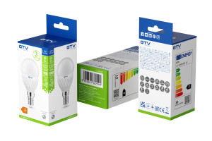 Bec LED GTV, sferic, E14, 10W(72W), 1000 lm, lumina neutra (4000K), clasa energetica F [2]- savelectro.ro