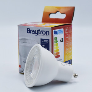 Bec led GU10 7W (50W), 290lm, 38 grade, lumina rosie, semitransparent, Braytron