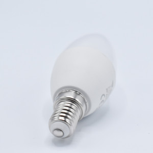 Bec LED lumanare 7W (45W) cip Samsung, E14, C37, 600 lm, lumina neutra (4000K), opal, V-TAC