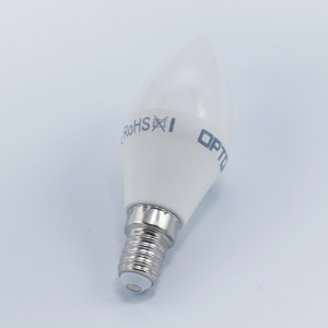 Bec led lumanare 8.5W (60W), E14, C37, 806lm, lumina neutra (4500K), opal, Optonica