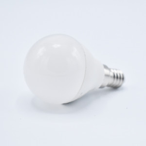 Bec LED sferic 7W (45W) chip Samsung, E14, P45, 600 lm,  P45, lumina calda (3000K), opal, V-TAC