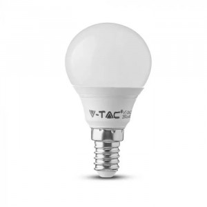 Becuri LED E14, Bec LED sferic V-TAC, 5.5W(40W), E14, P45, 470 lm, lumina calda (2700K), clasa energetica F - savelectro.ro