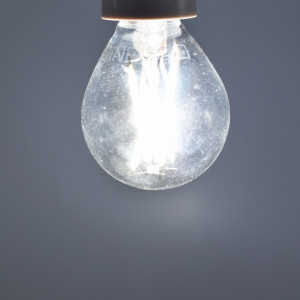 Bec led sferic Vintage filament 4W (32W), E14, G45, 400lm, lumina rece (6000K), clar, Optonica