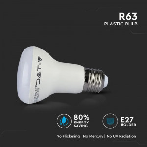 Bec LED spot V-TAC, cip Samsung, 8W(60W), R63, E27, 570 lm, lumina rece (6400K), clasa energetica G [5]- savelectro.ro