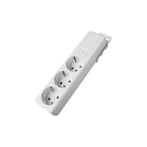 Bloc multipriza Braytron, 3 prize, cu intrerupator, protectie copii, alb [1]- savelectro.ro