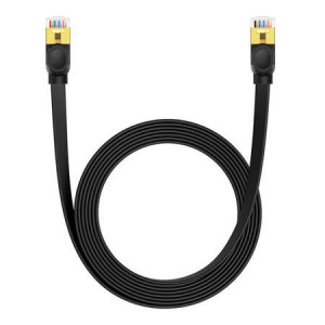 Cablu de retea Ethernet RJ45, Cat 7 UTP, plat, 5 m, negru, Baseus [6]- savelectro.ro