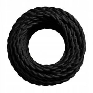 Cablu Textil Rasucit Negru 2x0,75 [2]- savelectro.ro