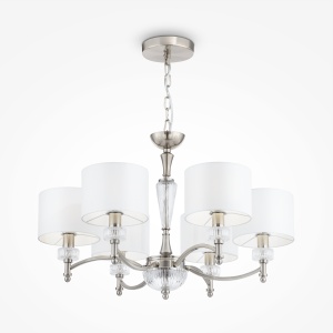Candelabru Alicante MOD014CL-06N, 6xE14, nichel+alb, IP20, Maytoni [1]- savelectro.ro