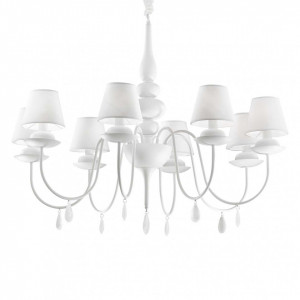 Candelabru Blanche 035574, 8xE14, alb, IP20, Ideal Lux