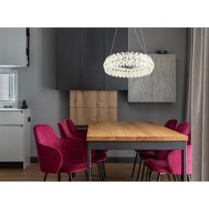 Candelabru LED Diann 50W, 4460 lm, lumina neutra (4000K), cristale, Ø60 cm, IP20, crom, Globo Lighting [3]- savelectro.ro