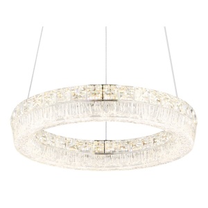 Candelabru LED Laurel 24W, 2200 lm, lumina calda/neutra/rece, cristale, Ø40 cm, telecomanda, dimabil, crom, Globo Lighting [6]- savelectro.ro