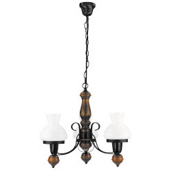 Candelabru Petronel 7078, 3xE27, negru mat+maro, IP20, Rabalux [3]- savelectro.ro