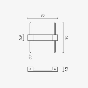 Conector drept pentru sina magnetica mini MM30, negru, Optonica [2]- savelectro.ro