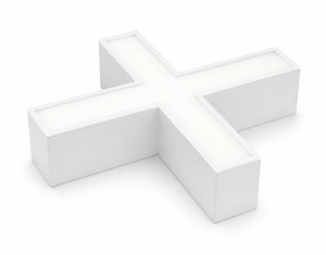 Tuburi LED si corpuri, Conector LED liniar slim cruce, 20W, 2000 lm, lumina rece (6000 K), IP20, alb, Optonica - savelectro.ro