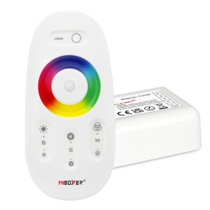 Banda LED, Controler + telecomanda banda led RGBW touch, 12-24V, 10A, Miboxer - savelectro.ro