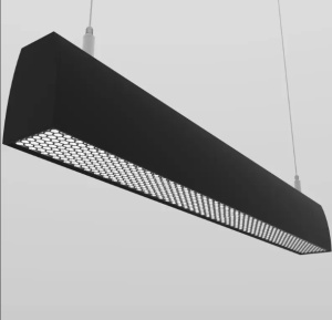 Lustre LED, Corp LED liniar suspendat 38W, 3800 lm, lumina calda/neutra/rece, IP20, negru, Optonica - savelectro.ro