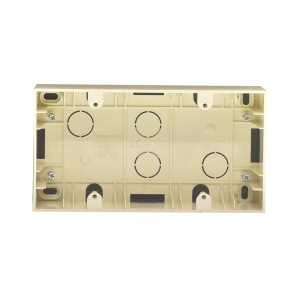 Prize si intrerupatoare Panasonic, Doza dubla montaj aplicat, IP20, Bej, Panasonic Karre Plus 55 - savelectro.ro