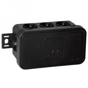 Doze, Doza legatura 80x45x41mm, neagra, aplicata, IP54 ,8 intrări, Orno - savelectro.ro