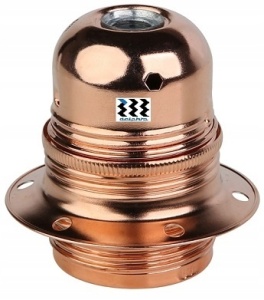 Accesorii pentru managementul cablurilor, Dulie metalica vintage E27 Delphia, finisaj cupru - savelectro.ro