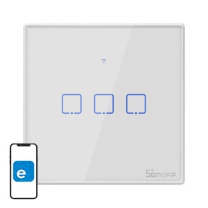 Întrerupător Tactil WiFi + RF 433MHz Sonoff T2 EU TX (3 canale) [1]- savelectro.ro