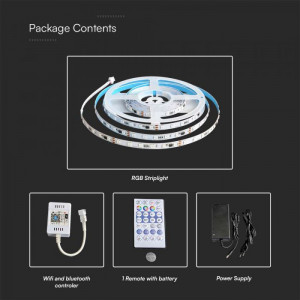 Kit Banda LED SMD 5050, RGB, 5m, Interior, 60 LEDuri/m, Controller+Alimentare [9]- savelectro.ro