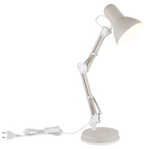 Lampa de birou Famous 1xE27, reglabila, IP20, nisipie, Globo Lighting [7]- savelectro.ro