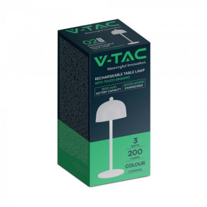 Lampa de birou LED 7986-VT, dimabil, 3W, 200lm, lumina calda, neutra, rece, alba mata, IP20, V-Tac [4]- savelectro.ro