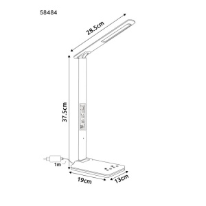 Lampa de birou LED Darnell 5W, lumina calda/neutra/rece, 200 lm, dimabila, neagra, Globo Lighting [6]- savelectro.ro