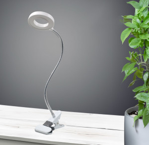 Lampa de birou LED Flex KL148010, cu intrerupator, orientabila, 8W, 790lm, lumina calda, neutra, rece, alba, IP20, Klausen [5]- savelectro.ro