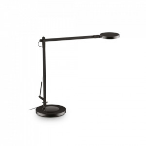 Lampa de birou LED Futura 204888, cu intrerupator, 10W, 750lm, lumina neutra, neagra, IP20, Ideal Lux