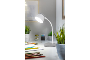 Lampa de birou LED Helin LB-HEL6W-15-DEC, cu intrerupator, 6W, 350lm, lumina neutra, alba+gri, IP20, GTV [2]- savelectro.ro
