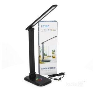 Lampa de birou LED NOBLITE RGB, 7W, lumina calda/neutra/rece, dimabila, neagra, Kobi [7]- savelectro.ro